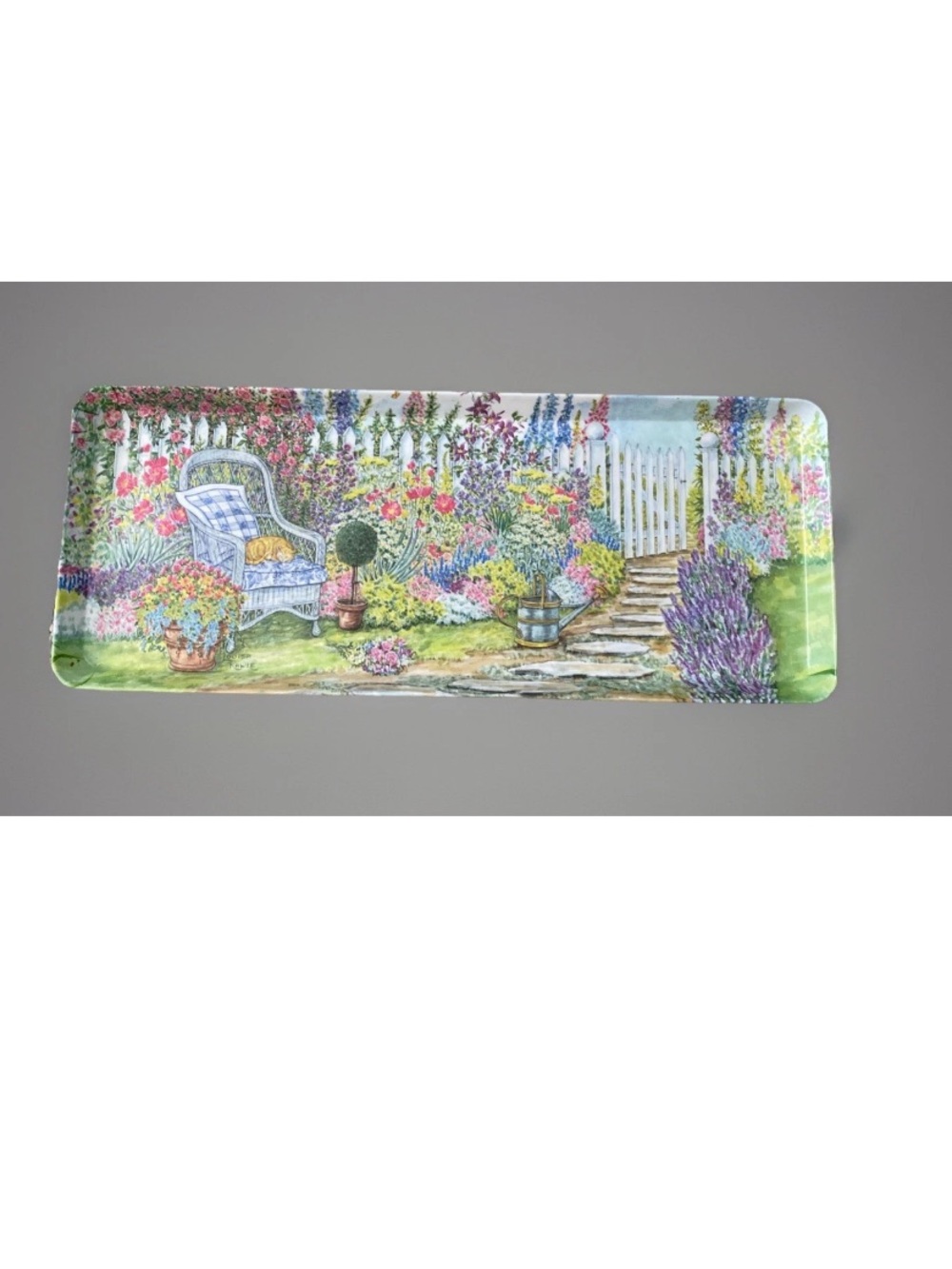 Louisa Rawle Spring Garden Melamine Tray made in Italy Vintage